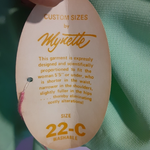 NWT Vintage Mynette Mint Green Jacket Sz 22-C - Picture 4 of 7